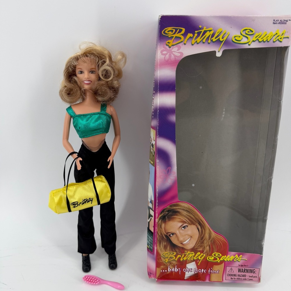Britney Spears Baby One More Time Doll Play Along 1999 Green Crop Top with Box